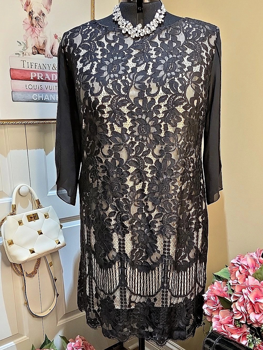 Nwot 3XL COOAN Black Lace Mini Dress